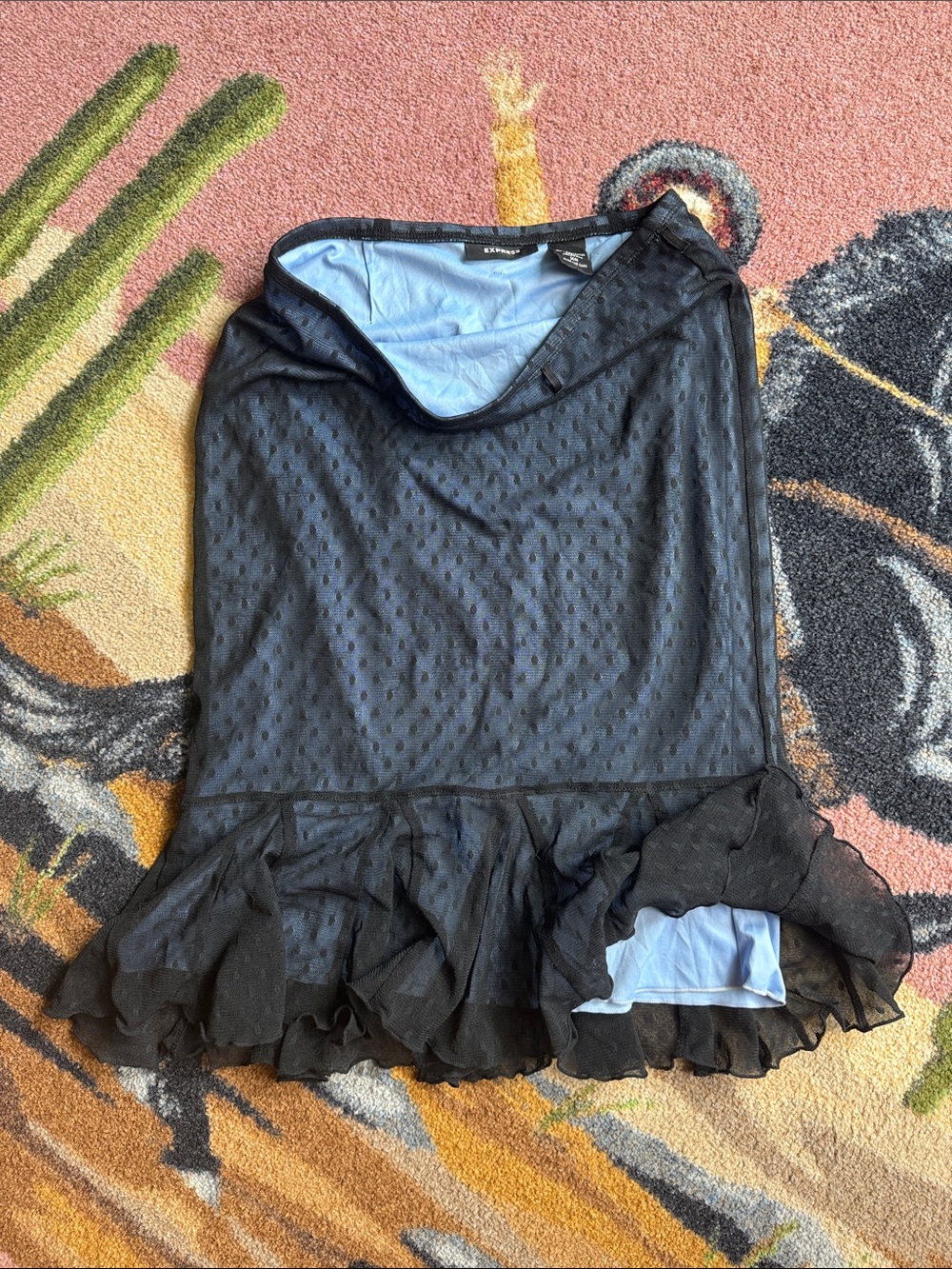 Y2K VINTAGE MIDI SKIRT LAYERED